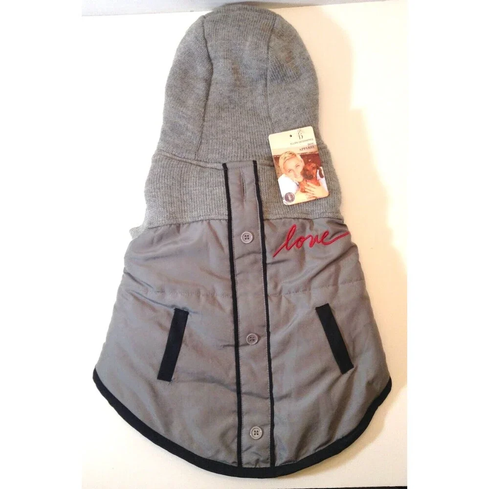 Dog Coat Jacket Gray Large 17